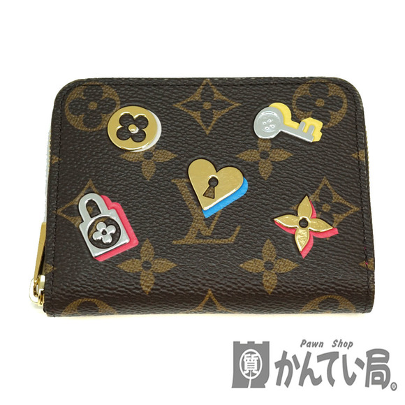 Louis Vuitton Monogram Coin Brown Padlock Key Zippy Heart - Picture 1 of 13